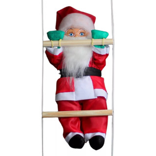 Papai Noel Escalando Enfeite Natal Subindo Escada 90 cm Escalador Decoracao de Natal
