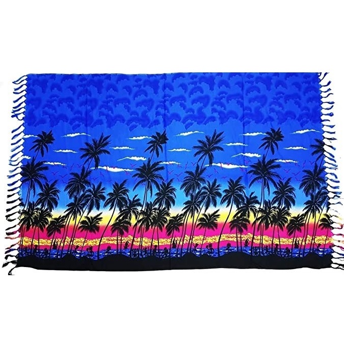 Saida De Praia Canga De Praia Poliéster Estampa Olho Grego em Oferta na Shopee