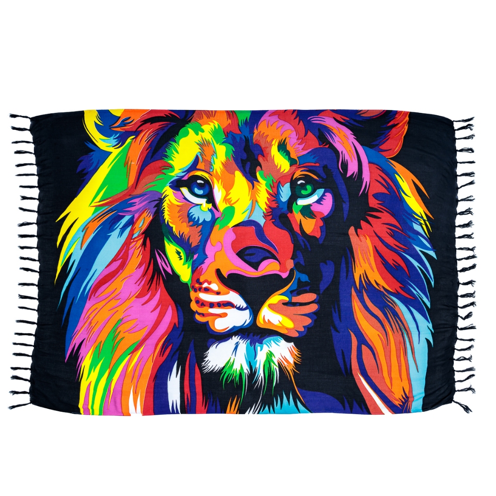 Canga Estampada para Praia Verão 2023 Bandeira Leão Olho Grego Filtro dos Sonhos Coruja Poliéster em Oferta na Shopee