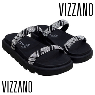 Sandália Papete Vizzano Tratorado Feminino Lançamento Strass Brilho Confortavel