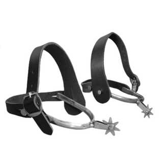 Espora Batida 7 Bicos Inox Country Cavalgada Com Correia de Couro Luxo Envio Imediato em Oferta na Shopee