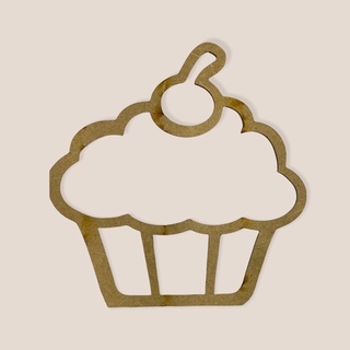 Kit com 2 unidades Recorte CUP CAKE DOCES aplique decorativo enfeite mdf convite casamento noivado enfeite presente lembrancinha recorte placa artesanato recorte