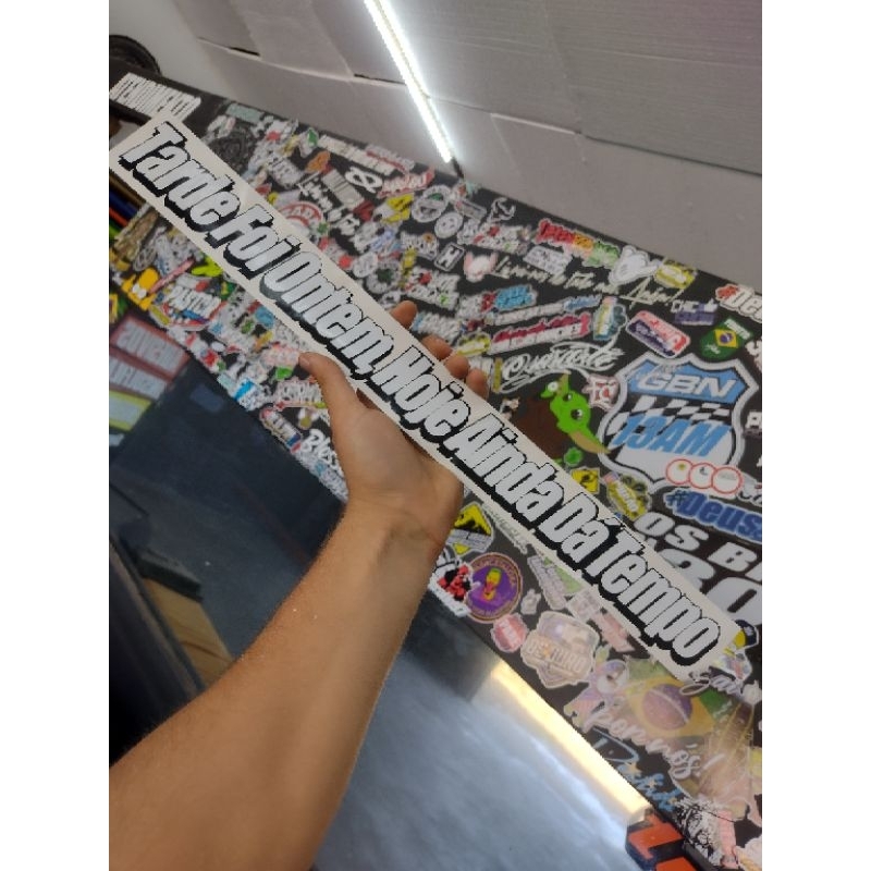 Adesivo Frase Tarde foi ontem, hoje ainda dá tempo 50x5 em Oferta na Shopee