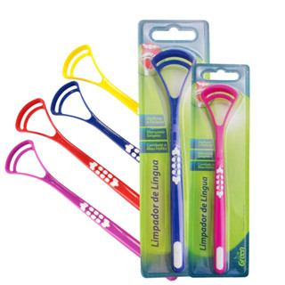 Kit 2 Raspadores Limpadores de Língua Green - Combate o Mau Hálito