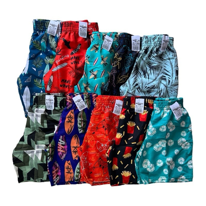 Kit 10 Bermudas Tactel Infantil Masculina | Short Praia Menino | Conforto e Estilo para o ...