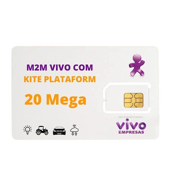 Chip M2M 20Mb para Rastreador Bloqueador veicular da VIVO triplo corte