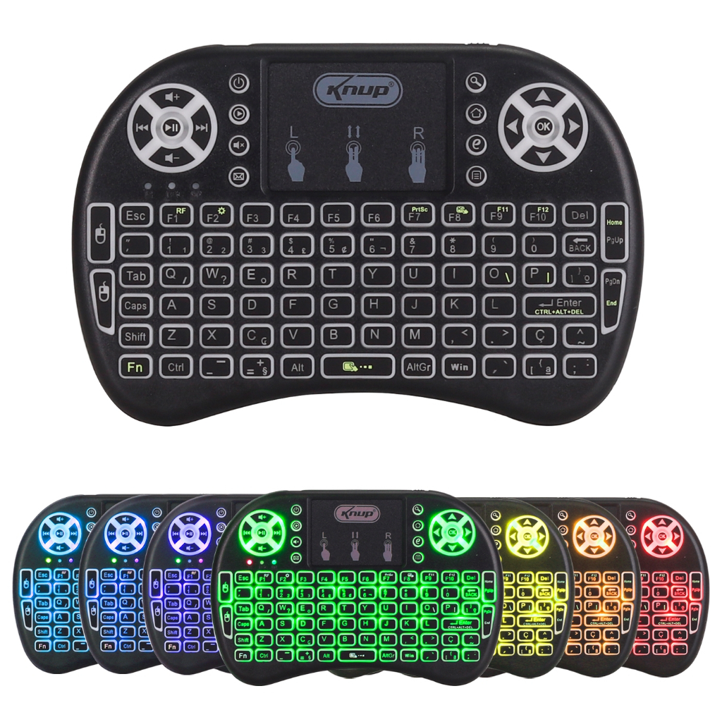 Mini Teclado Bluetooth Sem Fio Wireless Touch Pad Iluminado Pc Notebook TV Smart PS3 PS4 PS5 Xbox Series X S Celular