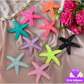 Presilha estrela do Mar resinadas coloridas femininas