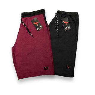 Kit 2 Bermuda Moletom Academia Treino Masculinas algodão 2 Bolsos