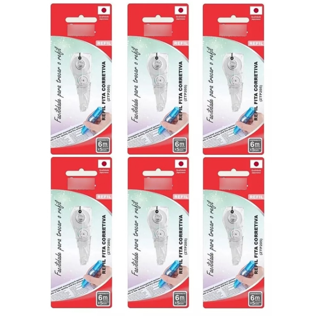 Refil Fita Corretiva Pentel Em Blister X 6 Unidades