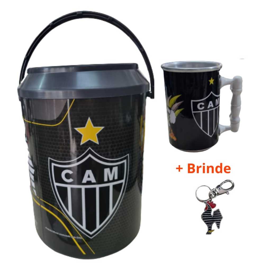 kit Do Galo Cooler Térmico Caneca Térmica chaveiro Brinde do Atlético MG