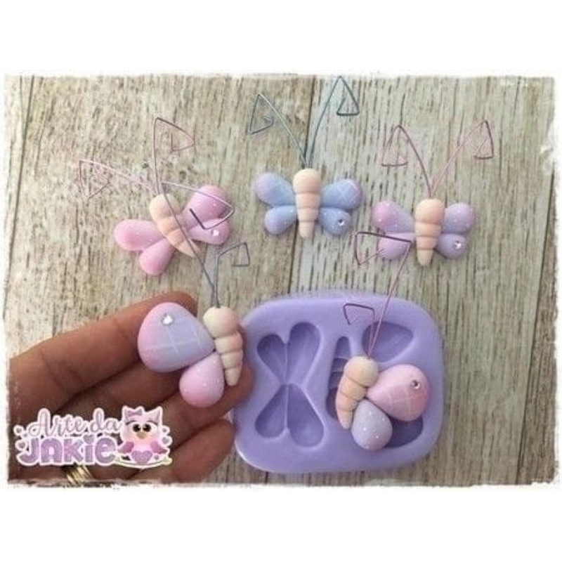 Molde de Silicone Libélula Borboleta Cód. 259