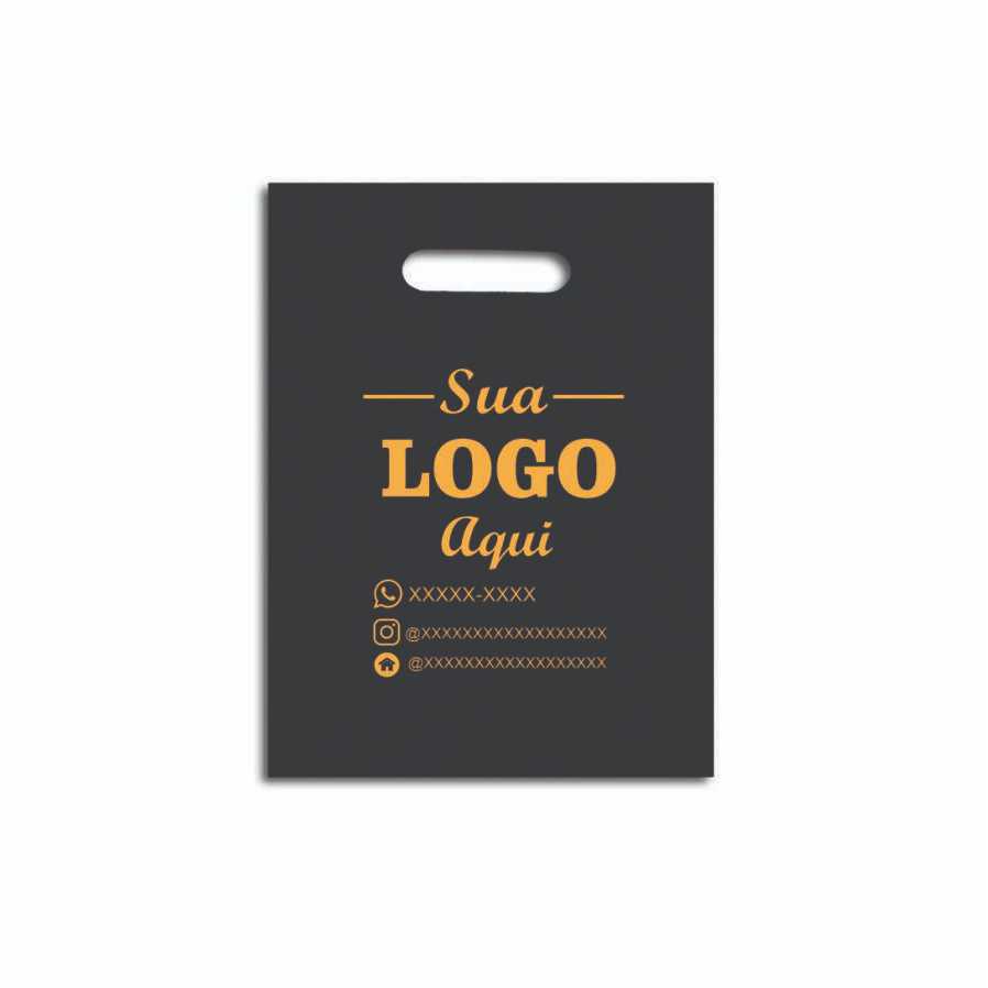 Sacola personalizada com sua logo 20x30 lojas - perfumaria - acessórios - informatica
