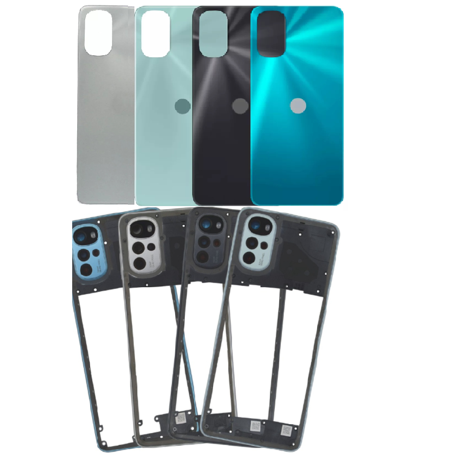 Tampa +Carcaça Chassi Aro Lateral Frame Compatível Moto G22 Xt2231  (COM LENTE E  Botão Externo ) | PRODUTO NOVO