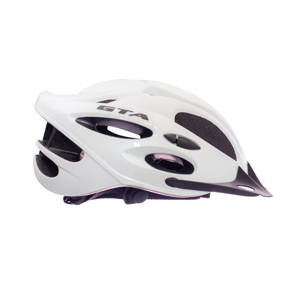 Capacete Ciclismo Mtb Com Regulagem Sinalizador Ventilado Bicicleta Bike Gta Branco