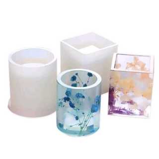 Molde Silicone Porta Canetas e Pequenos Objetos / Molde para Gesso e Resina Epóxi em Oferta na Shopee