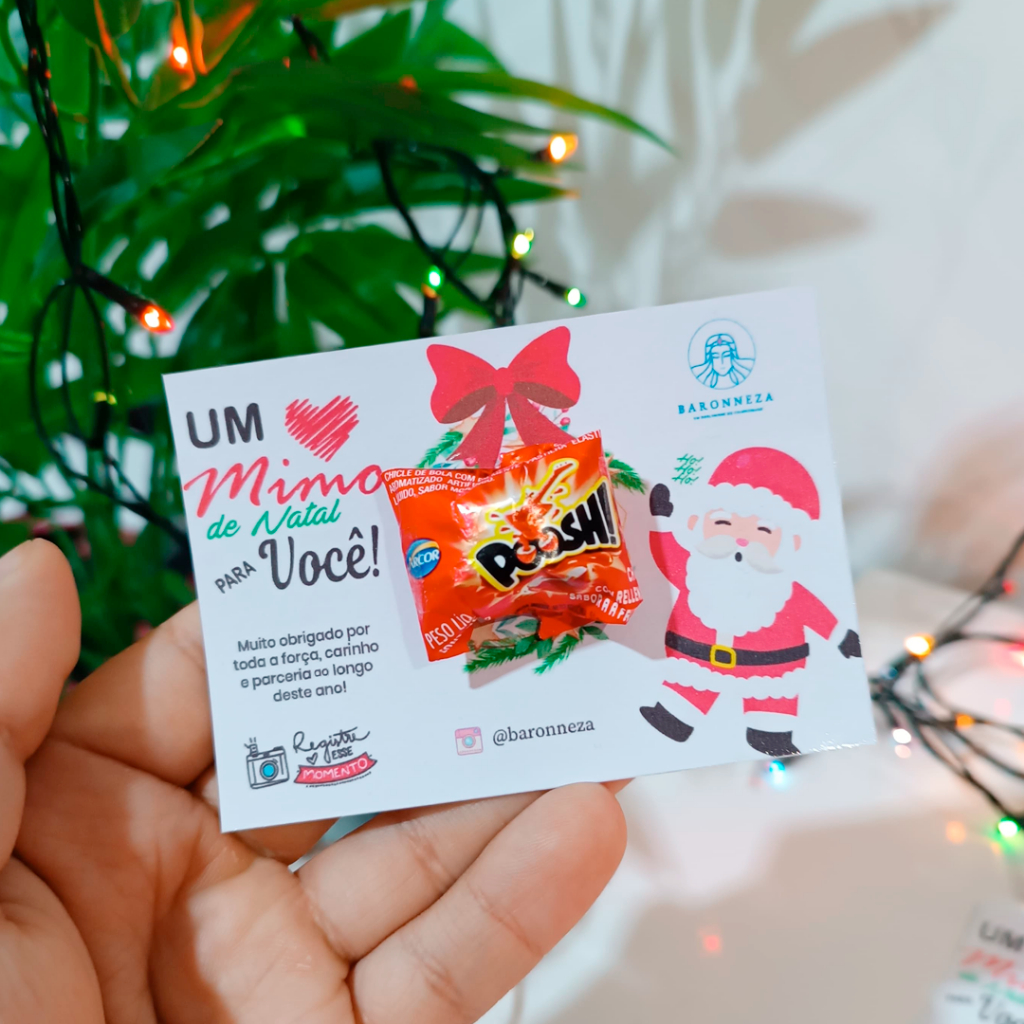 Mimo de Natal - Chiclete Mimo - tag 9x6cm
