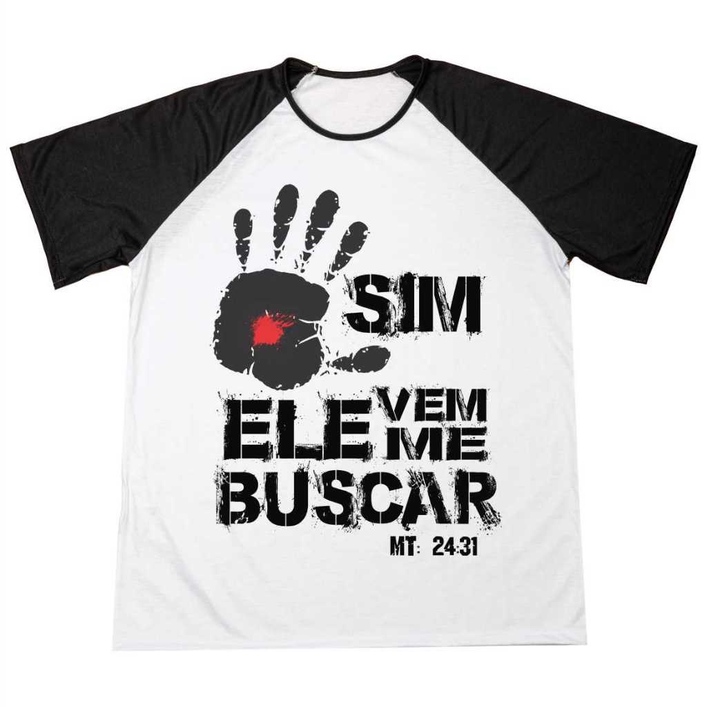 Camisa Personalizada Evangélica Estampa Ele Vem Me Buscar Ótimo Acabamento E Durabilidade Anti-pilling 100% Poliéster