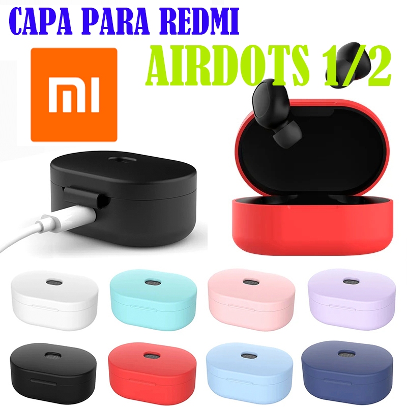 Capinha Slicone Para Redmi Airdots/2/S Protetor Case Flexivel Para Xiaomi Fone d