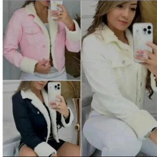 Jaqueta Feminina Pelinho Casaco Moletom PROMOÇÃO RELÂMPAGO
