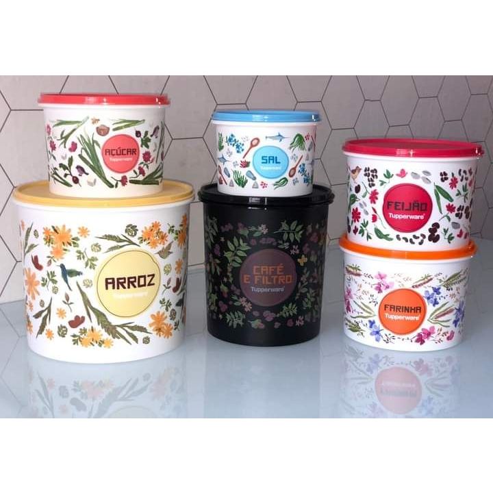 Linha Floral Porta Mantimentos Tupperware (diversos) *VALOR UNITARIO*