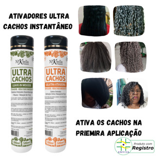 kit Desprogressiva Volta aos Cachos Sem Química Ativa Modela Transição Capilar Leave-In Mousse e Gelatina Ativadora 2 Passos 300ml cada