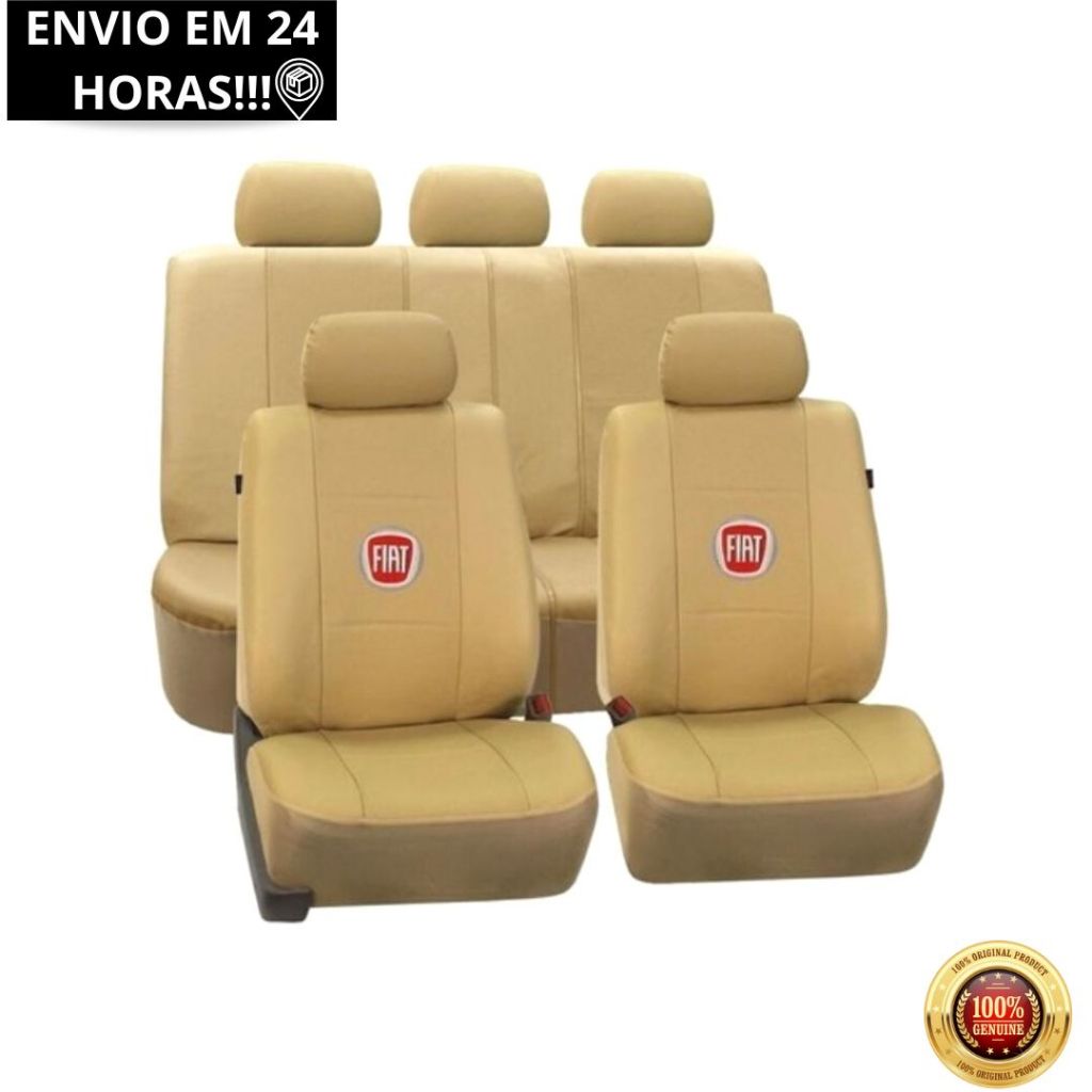 Capa Para Banco Automotivo Couro Fiat Uno Vivace Uno Way Siena Palio Strada Doblo Punto