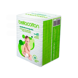 Algodão Quadrado Sem Perfume Bellacotton Pacote 50 Unidades