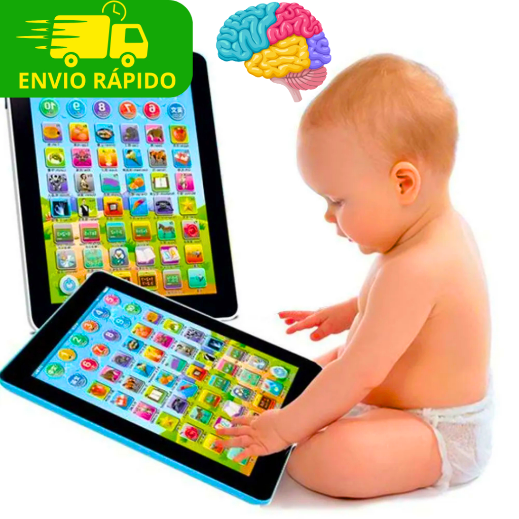 Tablet Interativo Infantil Para Crianças e Bebês Com Som e Músicas Educativo Desenvolvimen...