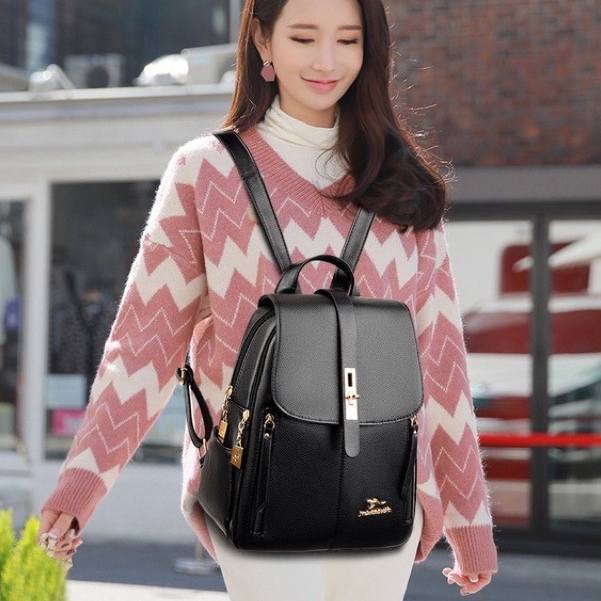 Mochila Feminina Social Couro Elegante Maria Fernanda