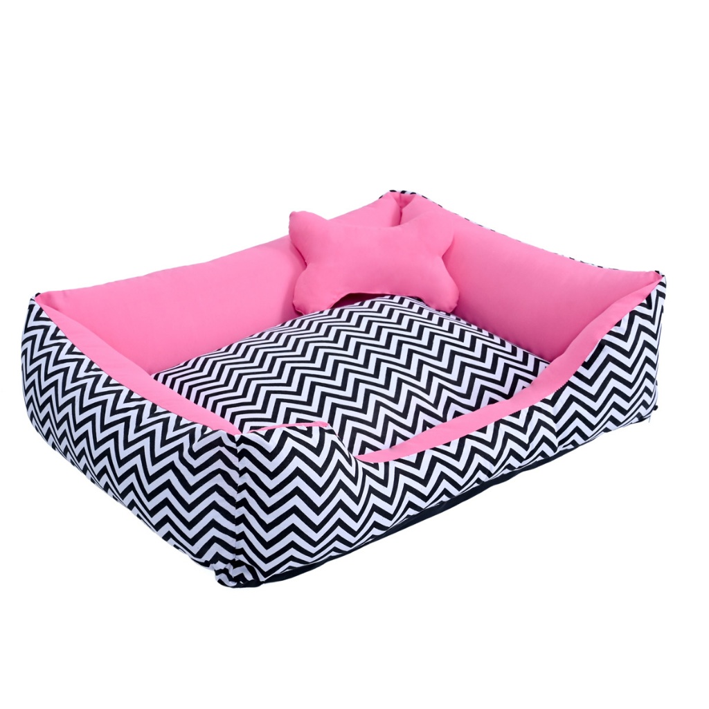 Cama Caminha Pet para Cachorro ou Gato Médio 60cm x 47cm Lavável com Fundo Impermeável + Ossinho em Oferta na Shopee