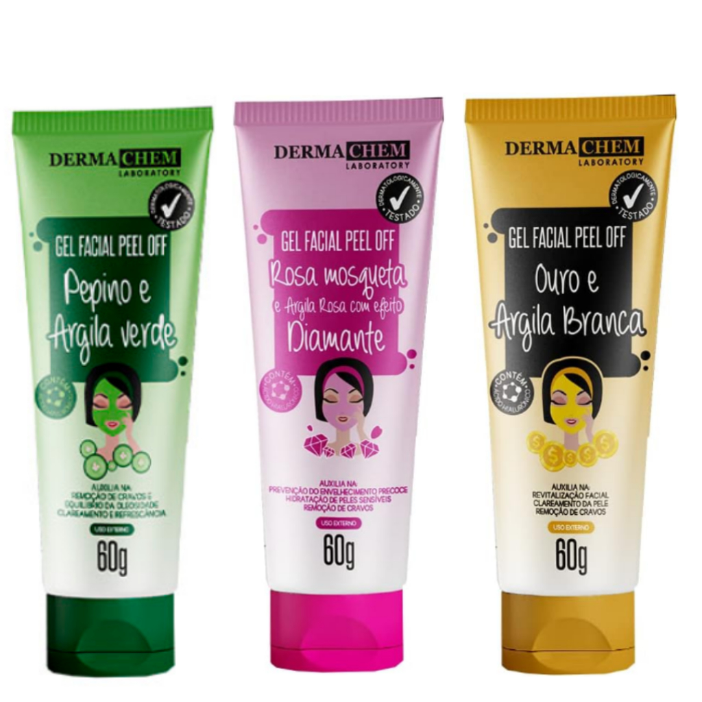 Gel Facial Peel Off - Dermachem 60g em Oferta na Shopee