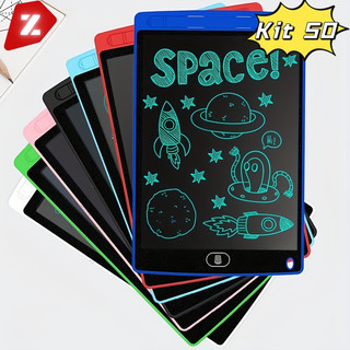 Kit 50 Lousa Mágica Tela Lcd Tablet Infantil De Escrever E Desenhar 8.5 Polegadas brinque…