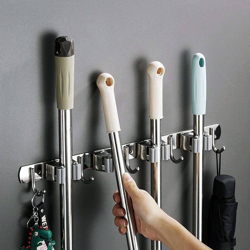 Suporte Vassoura Organizador De Ambiente Suporte Parede Multiuso em Oferta na Shopee