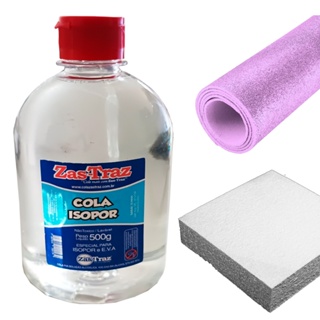 Cola Eps Isopor e E.v.a 500g Zas Traz Incolor Unidade em Oferta na Shopee