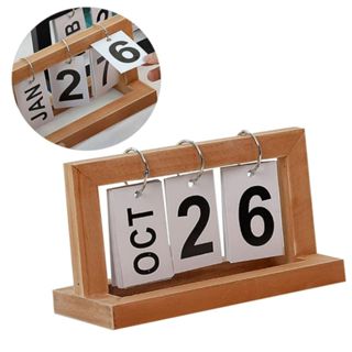 Calendário Para Virar Páginas, Mesa De Madeira, Flip Chart