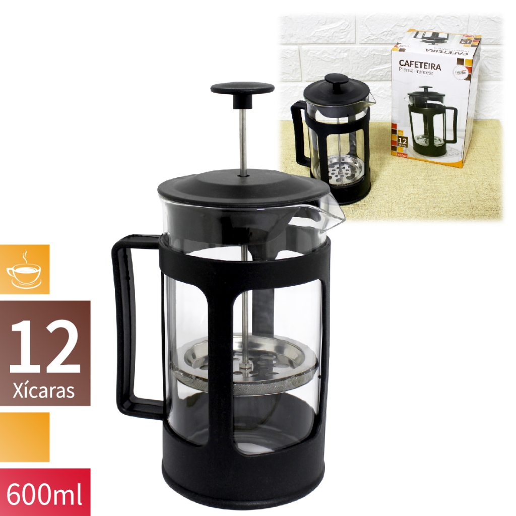 Cafeteira Prensa Francesa Café Cremeira 600ML