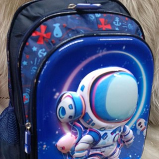 Mochila 3D Escolar Infantil menino menina  princesa astronauta carro Dinossauro unicórnio Sereia
