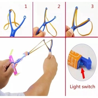 Estilingue Luz de Led Ao Ar Livre Luminoso Efeito Noturno Colorido Brinquedo Girocoptero