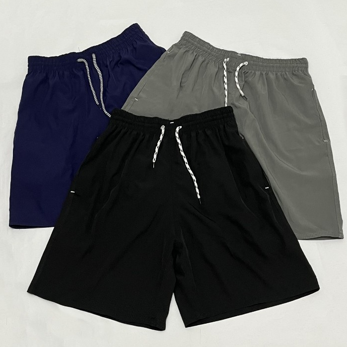 Kit 3 Peças Short Masculina Seco Rápido Com Elastano Mauricinho Adulto Para Dia a Dia Academia Treino Praia Piscina Tem 3 Bolsos Surf