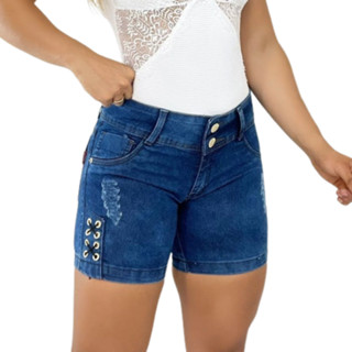 Short Pedalete com ilhós na lateral
