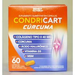 COLÁGENO TIPO II + CURCUMA + ÁCIDO HIALURÔNICO + VITAMINA D3 + MSM CONDRICART CÚRCUMA 60 CÁPSULAS