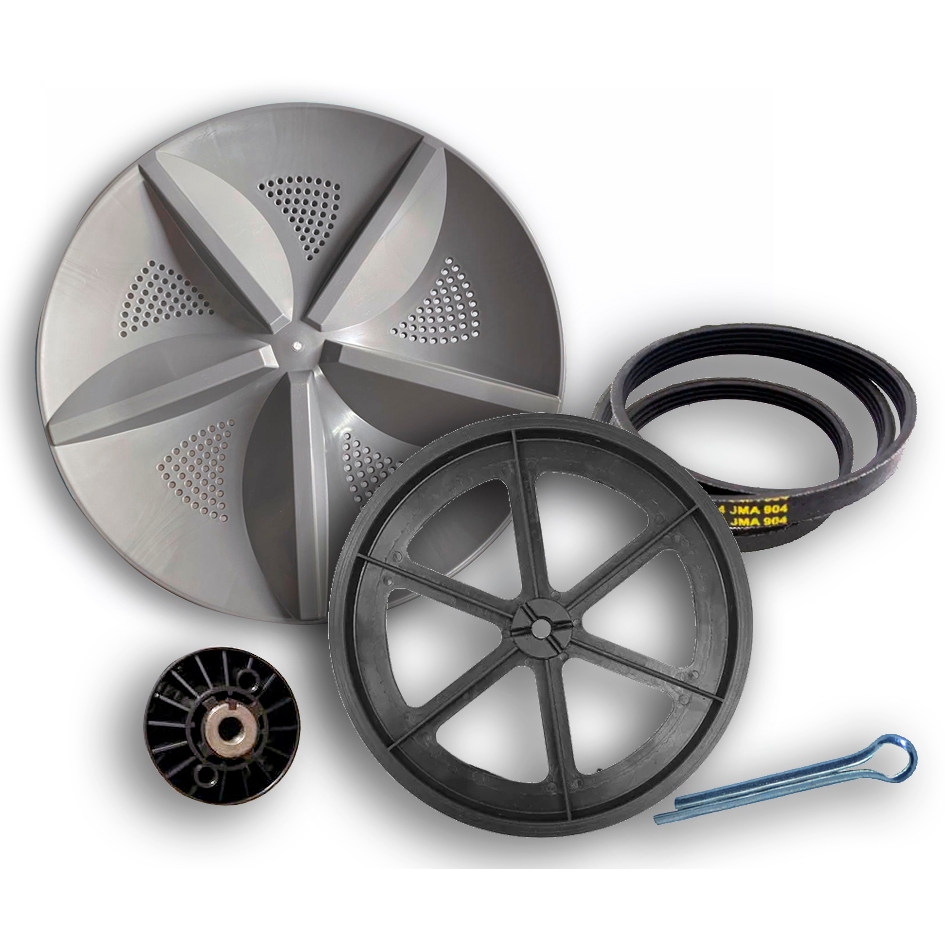 Agitador + POLIA + Correia Lavamax ECO Lavamatic Suggar 41 Cm 10, 12, 13, 15 e 16 kg
