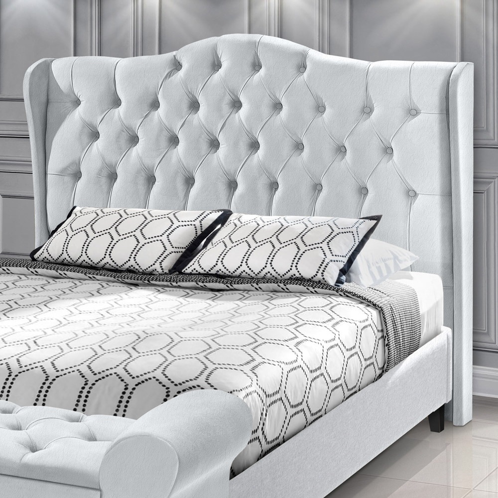 Cabeceira Capitonê Dubai cama box king 195cm com pés fixação Box - LH Móveis