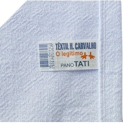 Pano Prato Pé De Galinha Tati Com Bainha Liso Branco  | H.Carvalho | Legitimo | Original | Atacado | Pano de Copa | Melhor Preço
