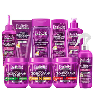 Dabelle Hidratação Nutrição Reconstrução Meu Cronograma Perfeito + Óleo em Creme Leave-in Tratamento Capilar Completo