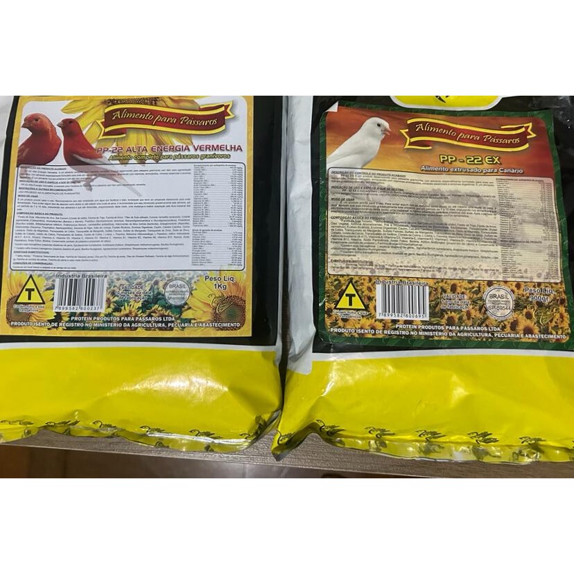 Kit Ração para canário Farinhada vermelha + extrusada em Oferta na Shopee