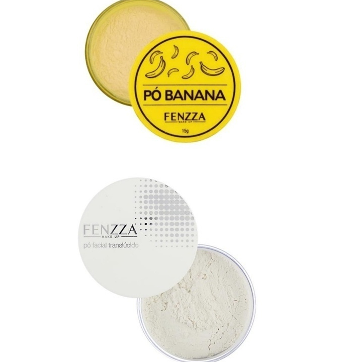 Fenzza  Po Banana Fixador e po facial Translucido Finalizador Maquiagem em Oferta na Shopee
