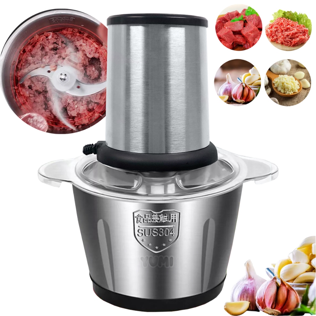 Moedor Elétrico Potente Carne Picador Legumes Temperos Inox