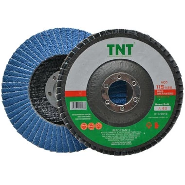 Disco Flap TNT Green Label, 5 unidades, Escolha o Grão (40/60/80/120), 115x22 (4.1/2) mm de diâmetro — imagem 1